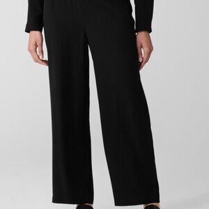 EILEEN FISHER Silk Georgette Crepe Straight Pant